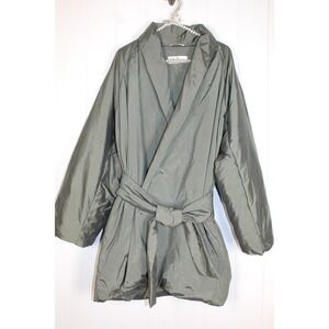 Max Mara Cube Puffer Kimono Style Coat in Forest Green Size 14